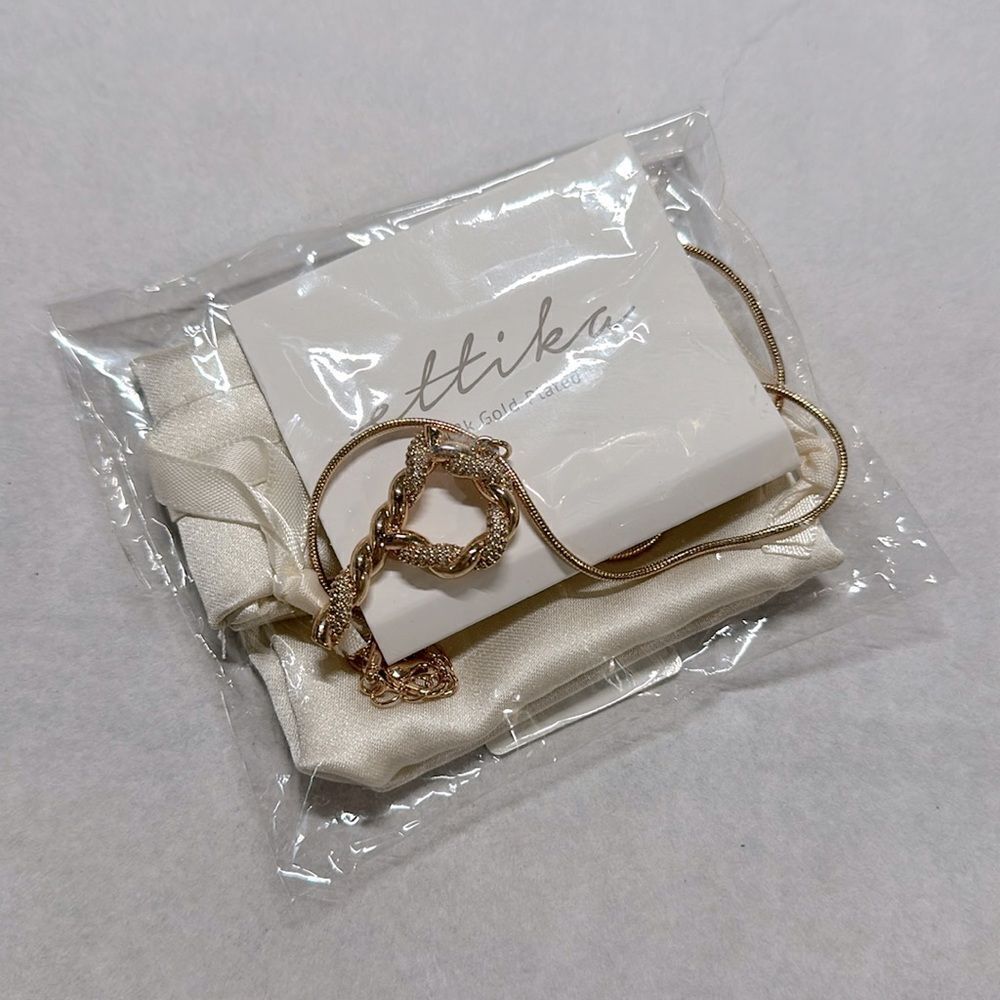 Ettika Gold Tone P Letter Necklace - Picture 2 of 3